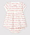Kurzärmeliges Baby-Kleid mit Bloomer-Shorts aus Bio-Baumwoll-Jacquard für Mädchen weiss MARSHMALLOW/rot TERKUIT