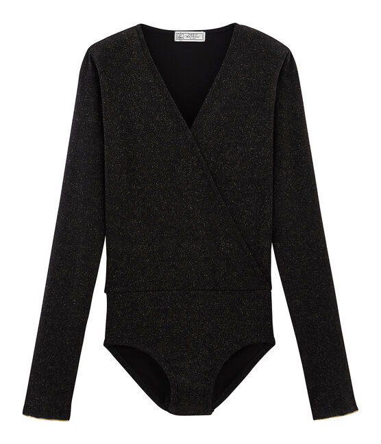 Wickelbody für Damen schwarz NOIR/gelb OR