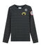 Unisex-Streifenshirt grau MAKI/schwarz BLACK