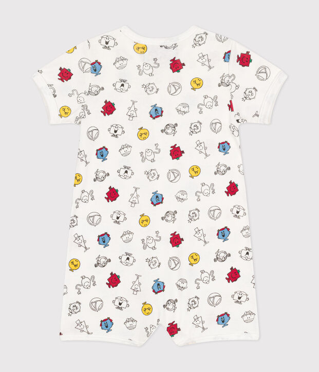 Baby Kurzoverall mit Mr. Men und Little Miss -Print aus Baumwolle weiss/vielfarbig