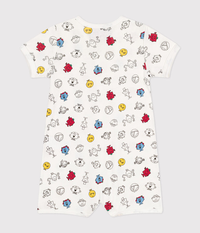 Baby Kurzoverall mit Mr. Men und Little Miss -Print aus Baumwolle weiss/vielfarbig