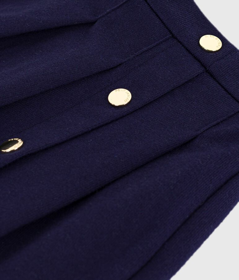 Kinder-Rock aus einfarbiger Baumwolle blau