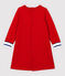 Langärmeliges Baby-Kleid aus Molton für Mädchen rot TERKUIT