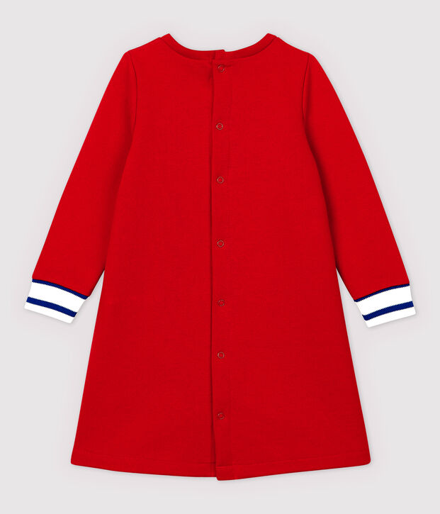 Lang&auml;rmeliges Baby-Kleid aus Molton f&uuml;r M&auml;dchen rot