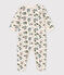Baby-Strampler aus Molton mit Blumen-Motiv weiss AVALANCHE/ MULTICO