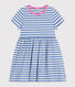 Kurzärmeliges gestreiftes Kleid aus Baumwolle Kinder/Mädchen