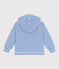 Kinder Unisex-Kapuzensweatshirt aus Baumwoll-Frottee mit Streifen blau MARSHMALLOW/ PORCELANA