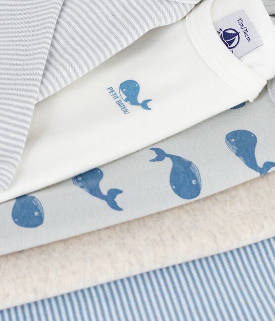 Set langärmeliger Baby-Bodys aus Baumwolle mit Walmotiv variante 1