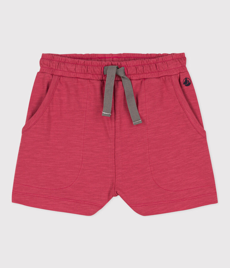 Kinder-Shorts aus geflammtem Jersey f&uuml;r M&auml;dchen rosa