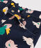 Baby-Hose aus Velours. blau SMOKING/weiss MULTICO