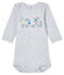 Langärmliger Baby-Body für Jungen-Mädchen grau POUSSIERE CHINE