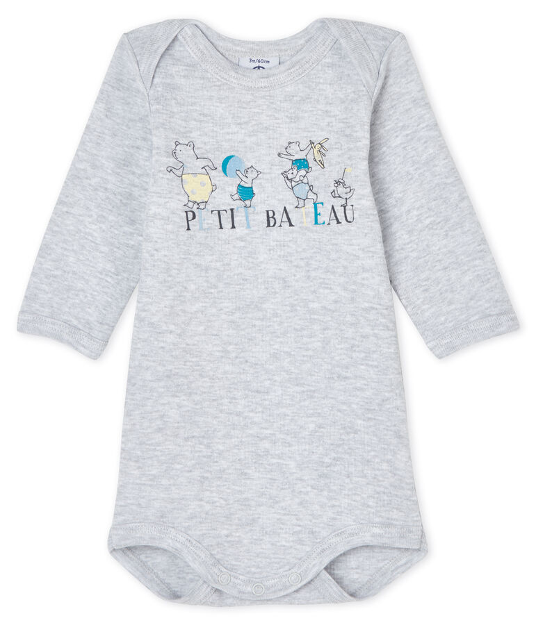 Lang&auml;rmliger Baby-Body f&uuml;r Jungen-M&auml;dchen grau