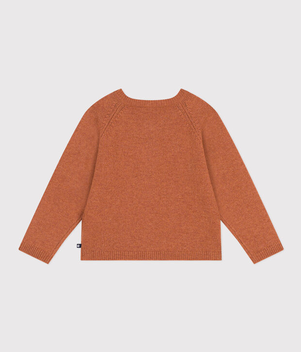Kinder-Cardigan aus Wolle f&uuml;r M&auml;dchen braun