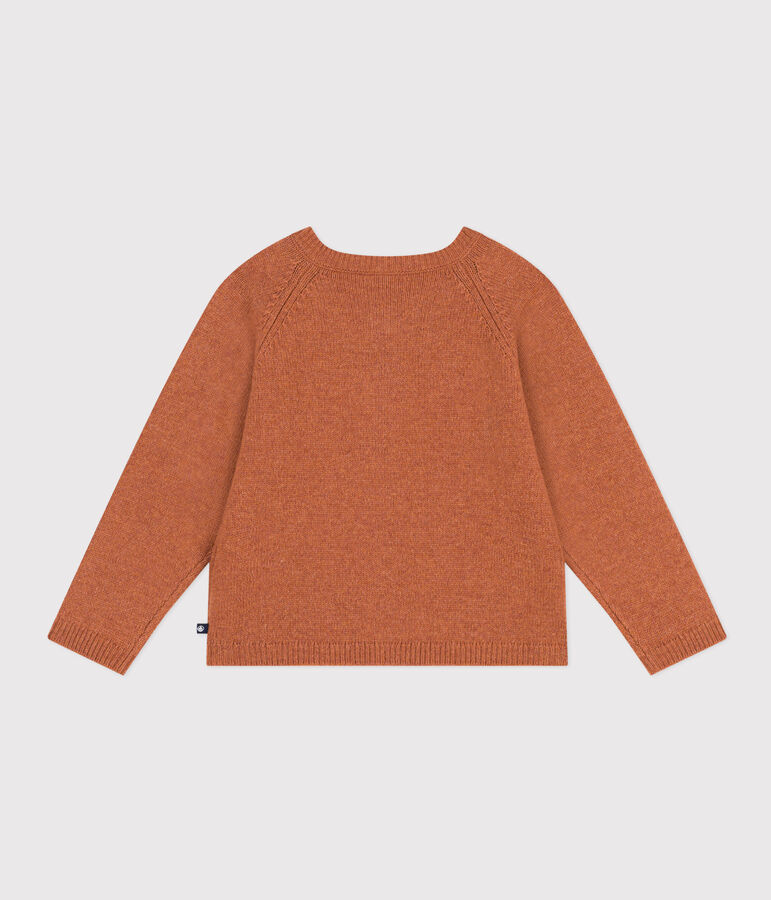Kinder-Cardigan aus Wolle f&uuml;r M&auml;dchen braun