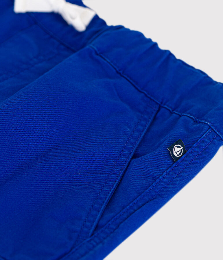 Bermudashorts aus Baumwoll-Kattun Kinder/Jungen blau