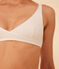 Damen-BH aus Baumwolle und Elastan weiss MARSHMALLOW