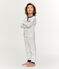 Molton-Pyjama mit hoch geschnittenem Bund für kleine Jungen weiss MARSHMALLOW/weiss MULTICO