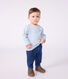 Langärmeliges Baby-T-Shirt aus Baumwolle mit Streifen