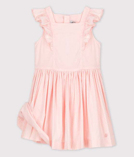 Festliches Kinderkleid aus Popeline für Mädchen rosa FLEUR