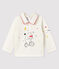Baby-T-Shirt mit Polo-Kragen für Jungen weiss MARSHMALLOW