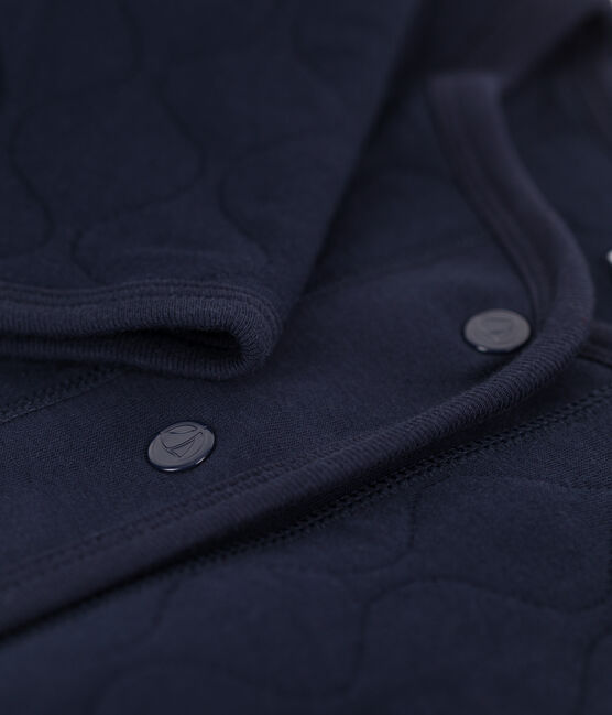 Damen-Cardigan aus gestepptem Doppeljersey blau SMOKING
