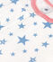 Kinder-Pyjama aus Baumwolle mit Sternmotiv weiss MARSHMALLOW/blau ALASKA