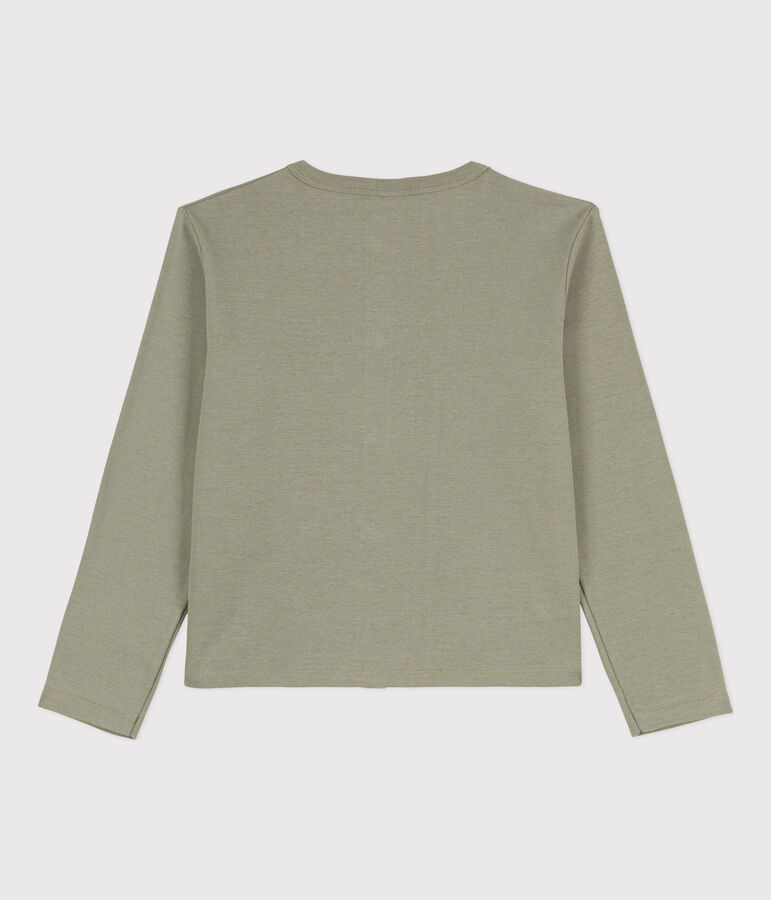 Kinder-Cardigan aus Baumwolle f&uuml;r M&auml;dchen gr&uuml;n