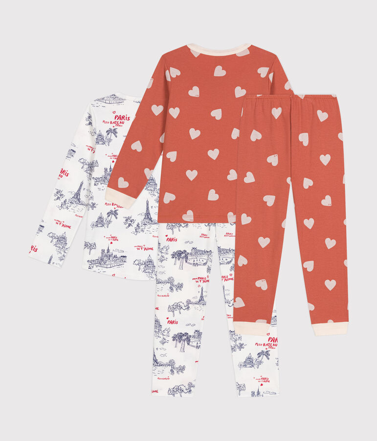 2er-Set Kinder-Pyjamas aus Baumwolle vielfarbig