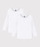 2er-Set langärmeligE weiße T-Shirts für Mädchen variante 1