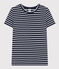 T-Shirt LE DROIT aus Baumwolle mit Rundhalsausschnitt blau SMOKING/weiss MARSHMALLOW