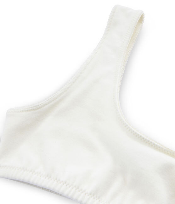 Gepolsterter Bustier für Mädchen weiss MARSHMALLOW