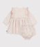 Baby-Kleid aus Baumwolle mit Blumenmuster naturfarben/vielfarbig