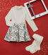 Geschenkset: Kleid mit Herzmotiv und Strumpfhose für Mädchen