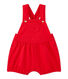 Kurze Baby-Mädchen-Latzhose aus schwerem Jersey