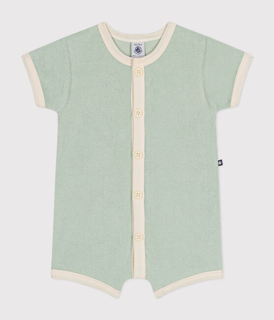 Baby Kurz-Overall aus Frottee grün HERBIER