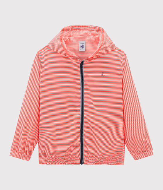Kinder-Windjacke Unisex rosa GROSEILLER/weiss MARSHMALLOW