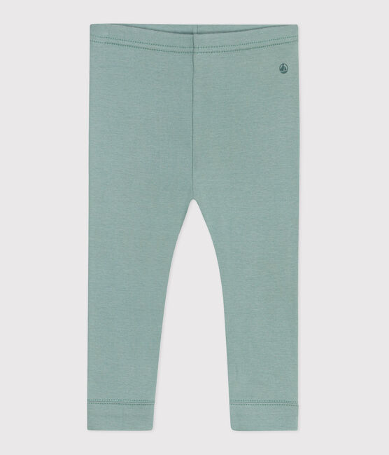 Baby-Leggings aus einfarbiger Baumwolle grün PAUL