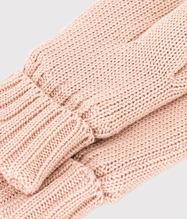 Kinder-F&auml;ustlinge mit Fleecefutter rosa