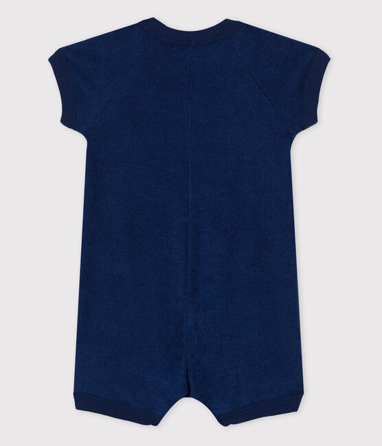 Baby-Kurzoverall aus Frottee blau MEDIEVAL