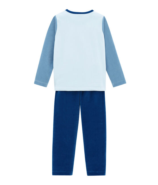Jungen Schlafanzug blau LIMOGES/weiss MULTICO