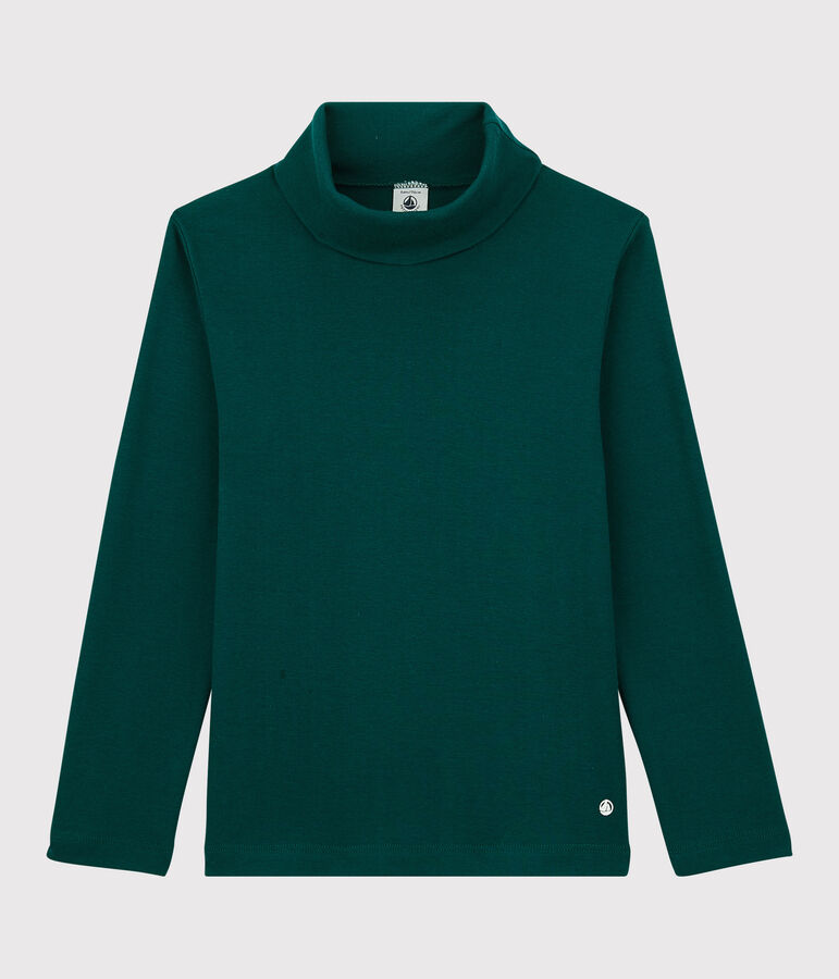 Kinder-Unterziehpullover aus Baumwolle f&uuml;r M&auml;dchen / Jungen gr&uuml;n