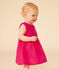 Ärmelloses Babykleid aus Leinen rosa DELHI
