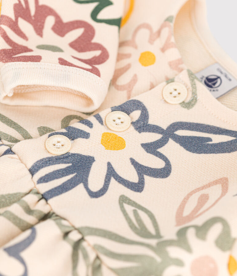 Lang&auml;rmeliges Baby-Kleid naturfarben/vielfarbig