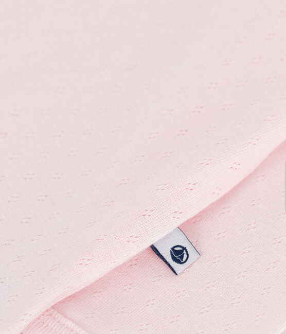 Strampler ohne Füßchen aus Baumwolle mit Bubikragen rosa FLEUR