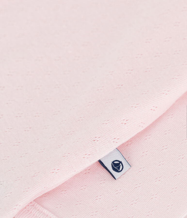 Strampler ohne F&uuml;&szlig;chen aus Baumwolle mit Bubikragen rosa