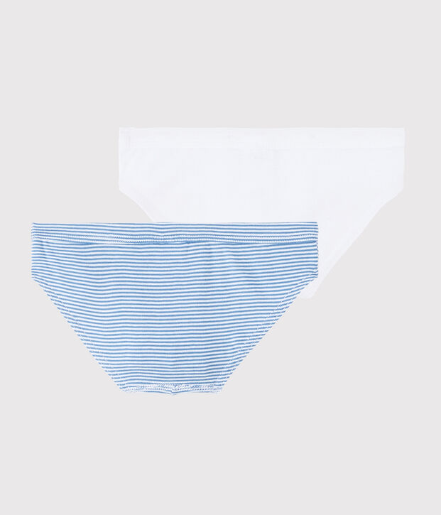 2er-Set Slips aus Bio-Baumwolle mit blauen Ringelstreifen f&uuml;r Jungen vielfarbig