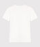 Kurzärmeliges Damen-T-Shirt L'Iconique aus einfarbigem Rippstrick weiss ECUME