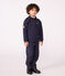 Kinder-Sweatshirt im Polo-Stil aus einfarbiger Baumwolle blau SMOKING