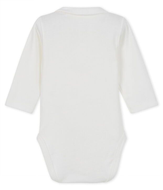 Lang&auml;rmliger Babybody f&uuml;r Jungen weiss