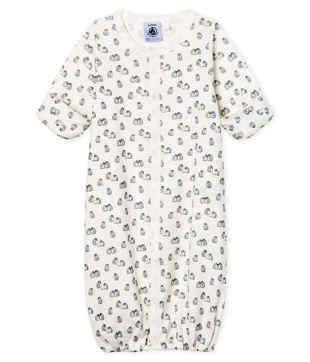 Kombi-Overall aus Rippstrick f&uuml;r Babys weiss/blau/vielfarbig
